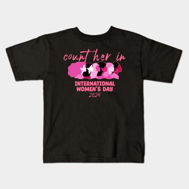 International-Womens-Day-2024 Kids T-Shirt by Sanja Sinai Art